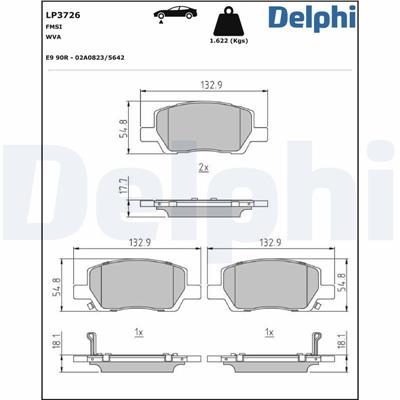 DELPHI LP3726 EAN: 5012759571972.