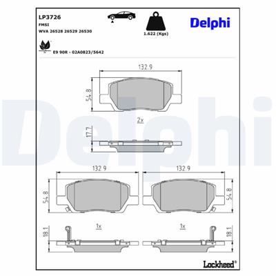 DELPHI LP3726 EAN: 5012759571972.