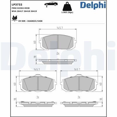 DELPHI LP3732 EAN: 5012759578339.