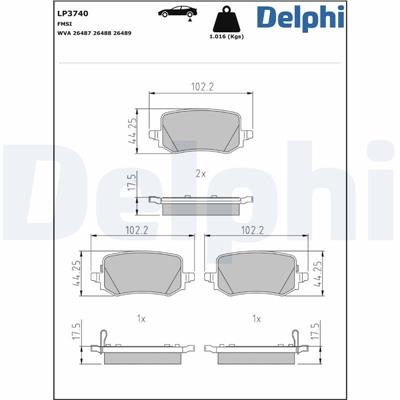 DELPHI LP3740 EAN: 5012759579237.