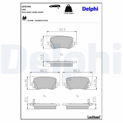 DELPHI LP3740 EAN: 5012759579237.