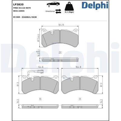 DELPHI LP3820 EAN: 5012759580691.
