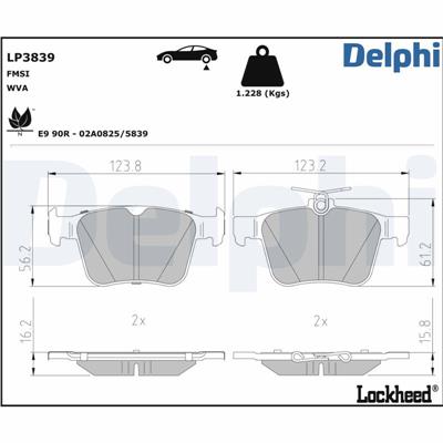 DELPHI LP3839 EAN: 5012759583302.