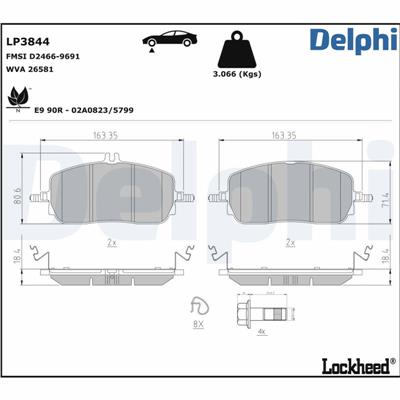 DELPHI LP3844 EAN: 5012759583357.