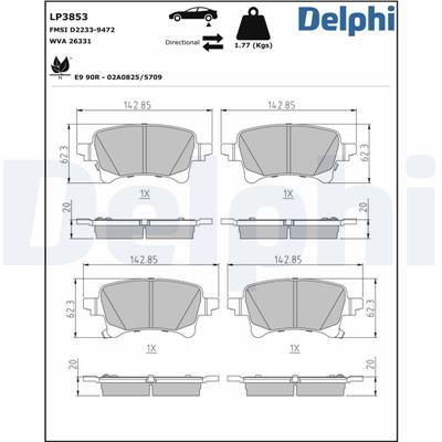 DELPHI LP3853 EAN: 5012759657249.
