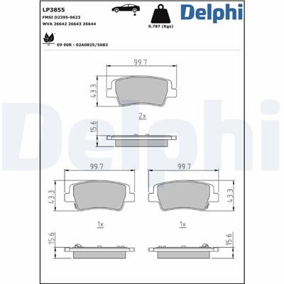 DELPHI LP3855 EAN: 5012759657348.