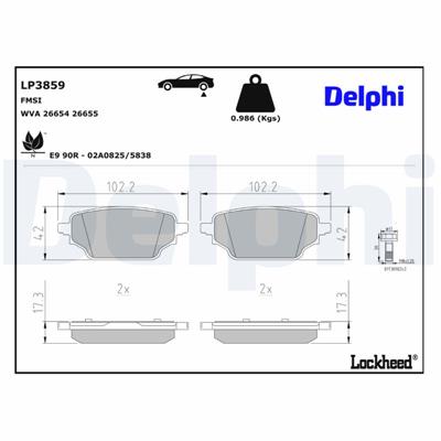 DELPHI LP3859 EAN: 5012759657430.