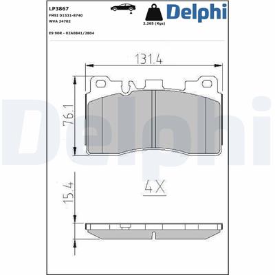 DELPHI LP3867 EAN: 5012759656631.