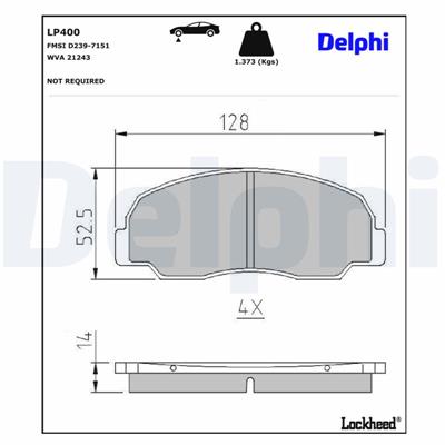 DELPHI LP400 EAN: 5012759303115.