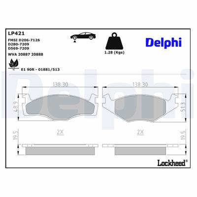 DELPHI LP421 EAN: 5012759301807.