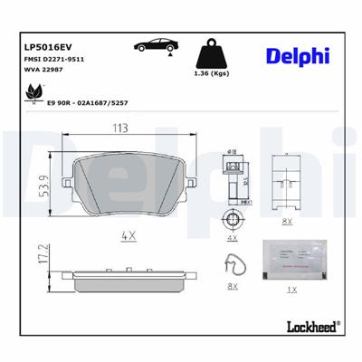 DELPHI LP5016EV EAN: 5012759554920.