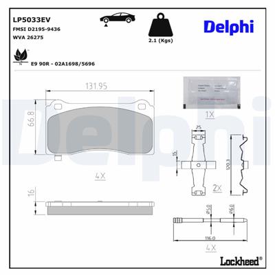DELPHI LP5033EV EAN: 5012759555095.