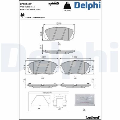DELPHI LP5044EV EAN: 5012759819869.