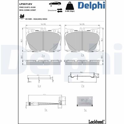 DELPHI LP5071EV EAN: 5012759656747.