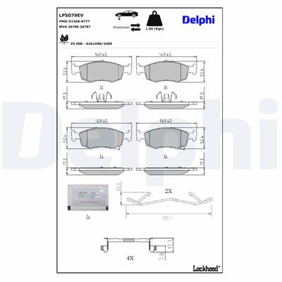 DELPHI LP5079EV EAN: 5012759602317.
