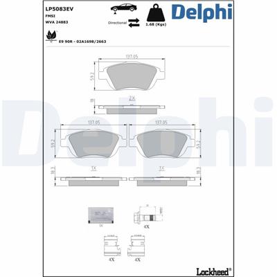 DELPHI LP5083EV EAN: 5012759602355.