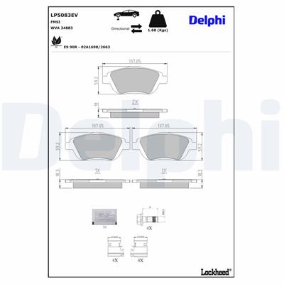 DELPHI LP5083EV EAN: 5012759602355.