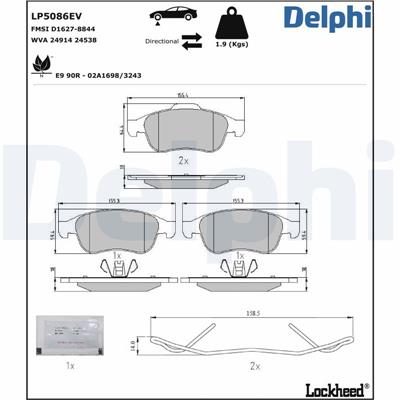DELPHI LP5086EV EAN: 5012759602386.