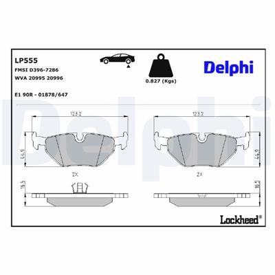 DELPHI LP555 EAN: 5012759304174.
