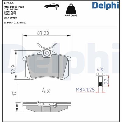 DELPHI LP565 EAN: 5012759303801.