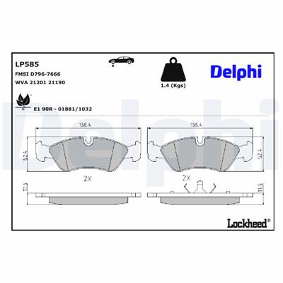 DELPHI LP585 EAN: 5012759303986.