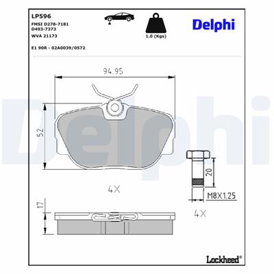 DELPHI LP596 EAN: 5012759304204.