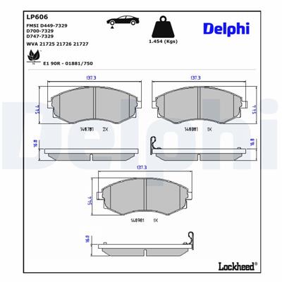 DELPHI LP606 EAN: 5012759304679.