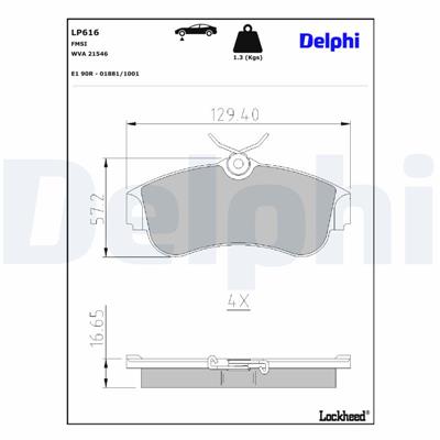 DELPHI LP616 EAN: 5012759304785.