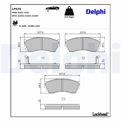 DELPHI LP676 EAN: 5012759304921.