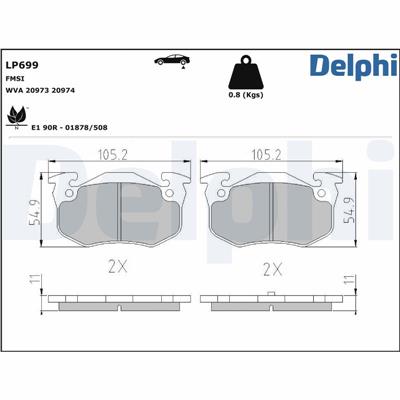 DELPHI LP699 EAN: 5012759305157.