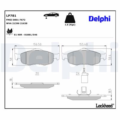 DELPHI LP781 EAN: 5012759305966.