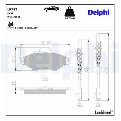 DELPHI LP787 EAN: 5012759306055.