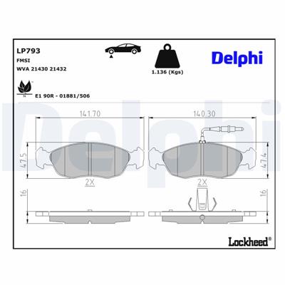 DELPHI LP793 EAN: 5012759306154.