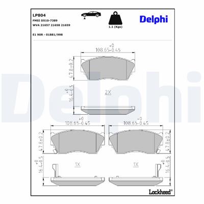 DELPHI LP804 EAN: 5012759817940.