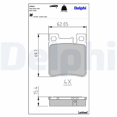 DELPHI LP841 EAN: 5012759306352.
