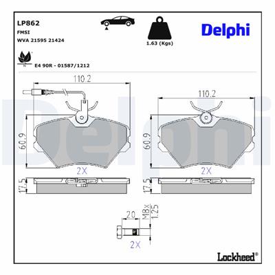 DELPHI LP862 EAN: 5012759306567.
