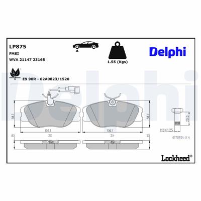 DELPHI LP875 EAN: 5012759909898.