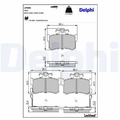 DELPHI LP880 EAN: 5012759913345.