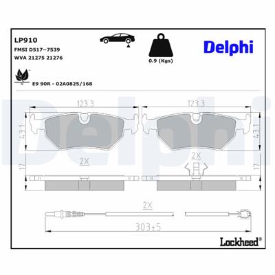 DELPHI LP910 EAN: 5012759913475.
