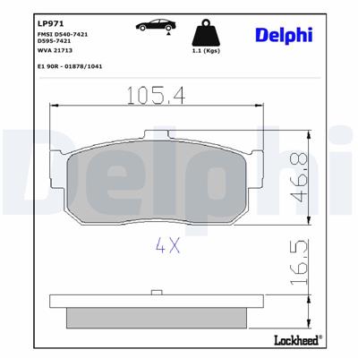 DELPHI LP971 EAN: 5012759916711.