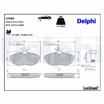 DELPHI LP986 EAN: 5012759045008.