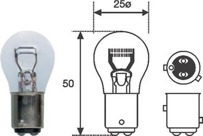 MAGNETI MARELLI 008529100000 Číslo výrobce: P21 4W 12V. EAN: 8001063058016.