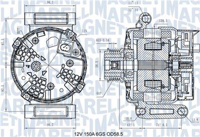 MAGNETI MARELLI 063731546110 Číslo výrobce: MQA15461. EAN: 8050947055054.