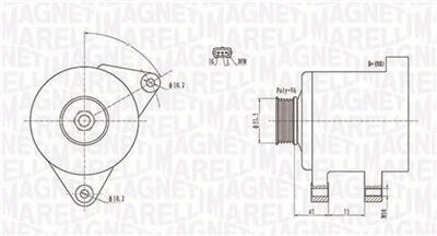 MAGNETI MARELLI 063731569010 Číslo výrobce: MQA1569. EAN: 8001063678504.