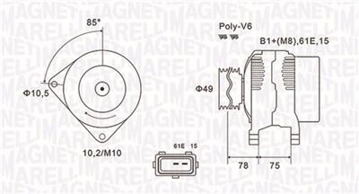 MAGNETI MARELLI 063731591010 Číslo výrobce: MQA1591. EAN: 8001063958965.