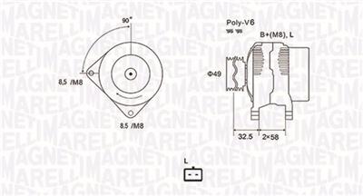 MAGNETI MARELLI 063731627010 Číslo výrobce: MQA1627. EAN: 8001063903316.