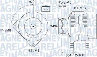 MAGNETI MARELLI 063731645010 Číslo výrobce: MQA1645. EAN: 8001063902838.