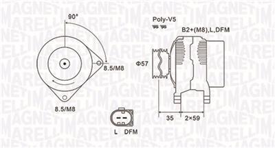MAGNETI MARELLI 063731675010 Číslo výrobce: MQA1675. EAN: 8001063761534.