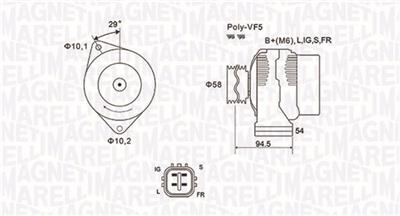 MAGNETI MARELLI 063731721010 Číslo výrobce: MQA1721. EAN: 8001063964492.