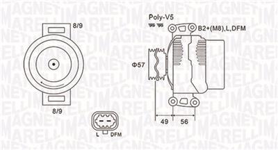 MAGNETI MARELLI 063731740010 Číslo výrobce: MQA1740. EAN: 8001063766546.